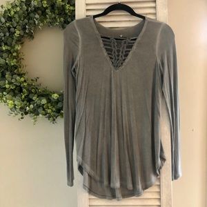 Long Sleeve Grey Top